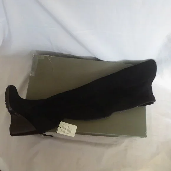 SOLD UGG Fiorentina Made In Italy Suede Thigh High Cuffable Wedge Heel Boots NIB - Picture 8 of 16